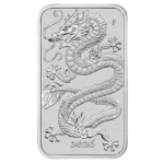 Moneda Lingote De Plata Dragon 1 Onza De Plata