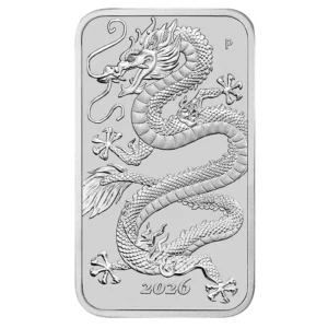 Moneda Lingote De Plata Dragon 1 Onza De Plata